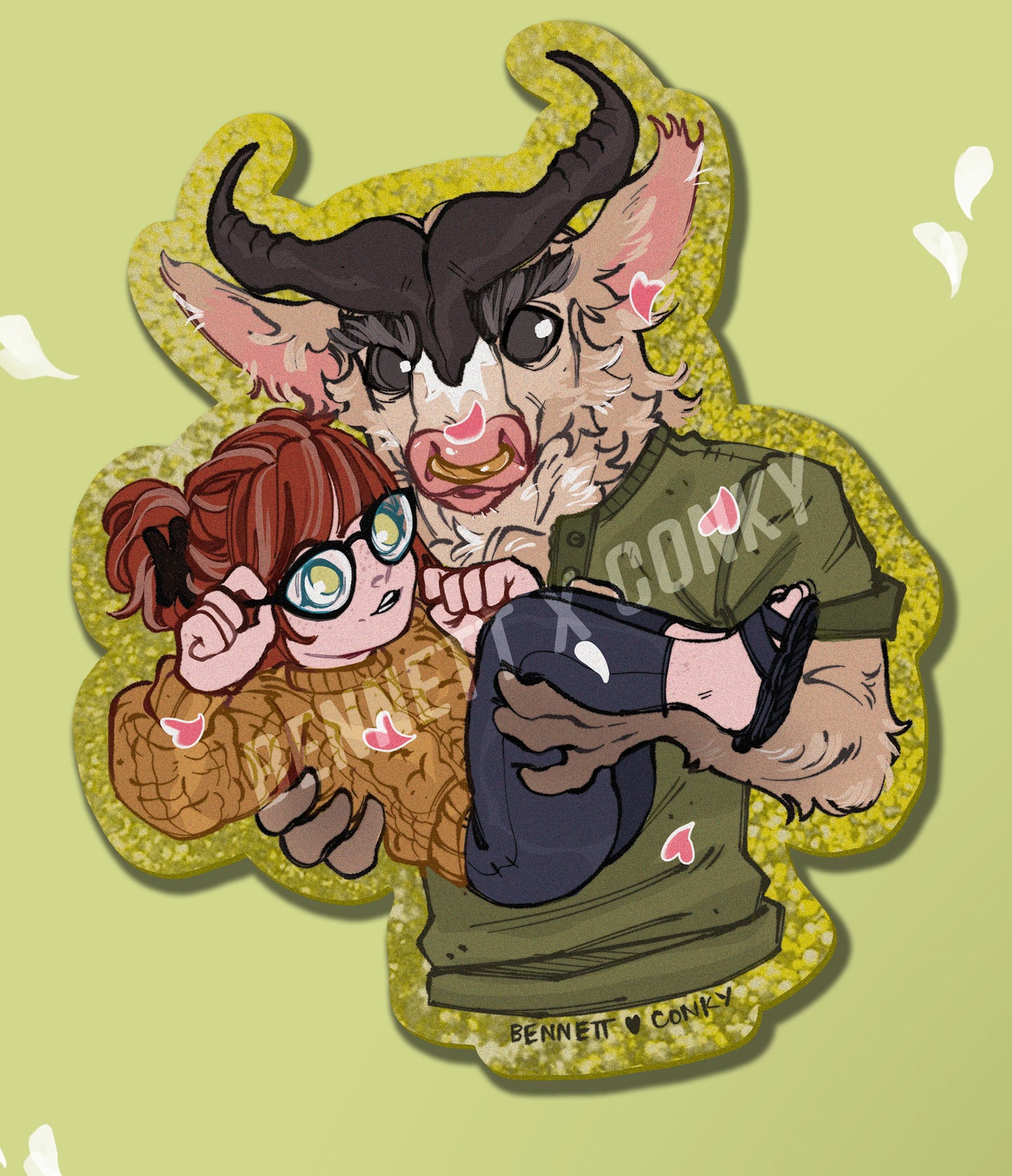 Mantras and Minotaurs Glitter Sticker